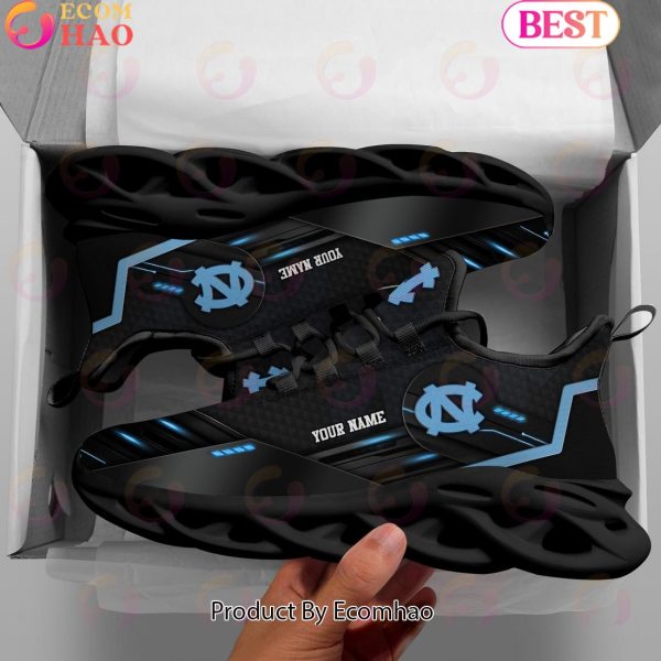 NCAA North Carolina Tar Heels Team Black Clunky Max Soul Shoes Sneakers Custom Your Name