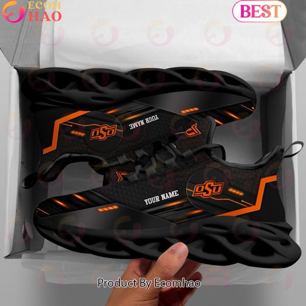 NCAA Oklahoma State Cowboys Team Black Clunky Max Soul Shoes Sneakers Custom Your Name