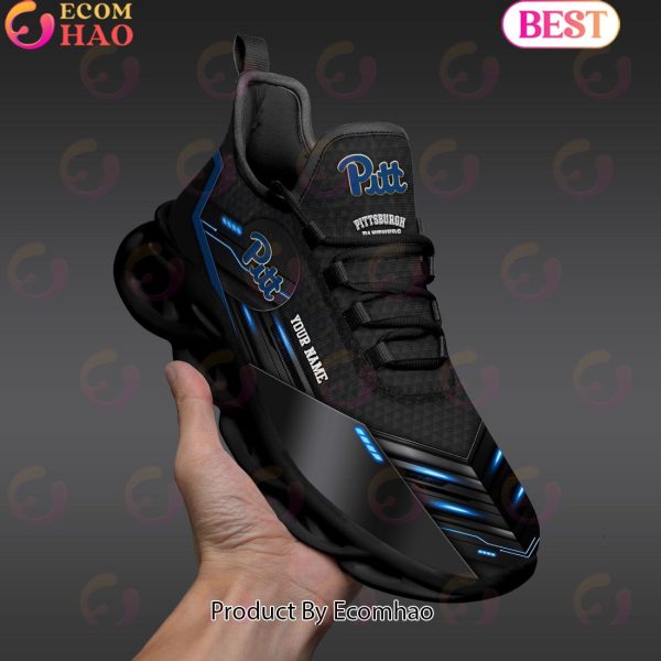 NCAA Pittsburgh Panthers Team Black Clunky Max Soul Shoes Sneakers Custom Your Name