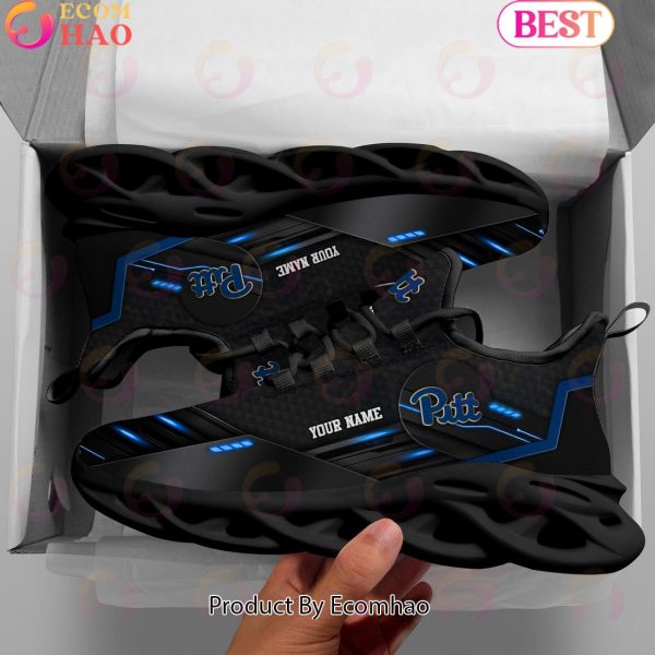 NCAA Pittsburgh Panthers Team Black Clunky Max Soul Shoes Sneakers Custom Your Name