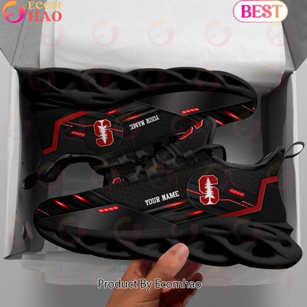 NCAA Stanford Cardinal Team Black Clunky Max Soul Shoes Sneakers Custom Your Name
