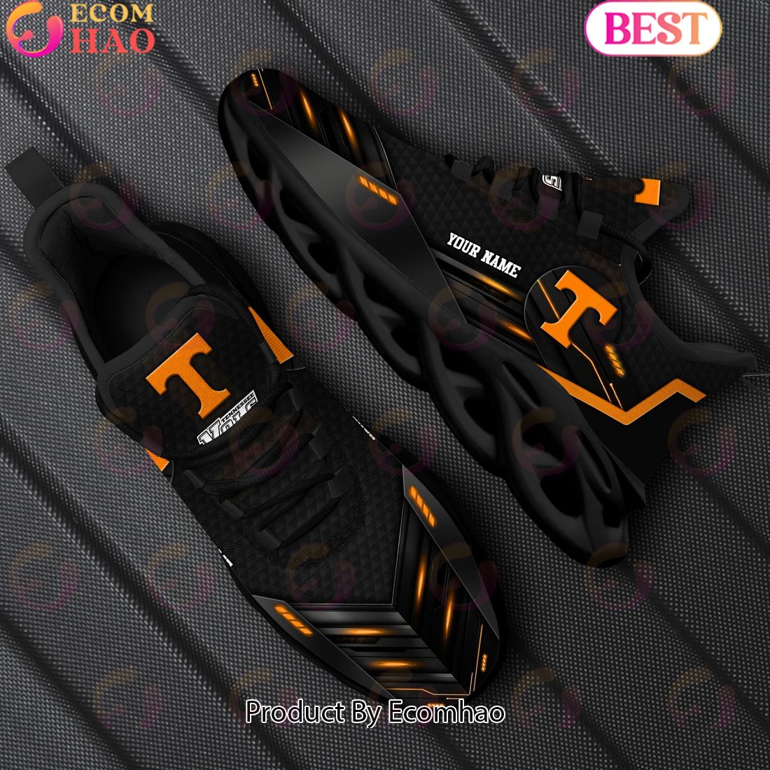 NCAA Tennessee Volunteers Team Black Clunky Max Soul Shoes Sneakers Custom Your Name