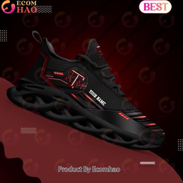 NCAA Texas A&M Aggies Team Black Clunky Max Soul Shoes Sneakers Custom Your Name