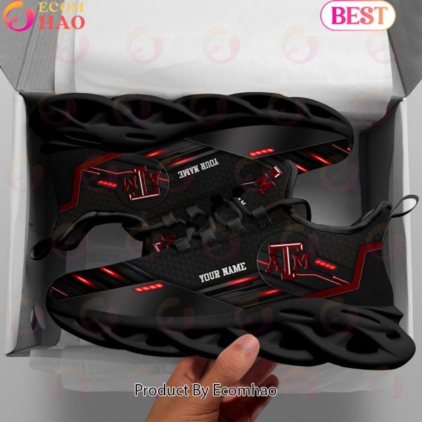 NCAA Texas A&M Aggies Team Black Clunky Max Soul Shoes Sneakers Custom Your Name