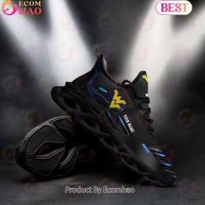 NCAA West Virginia Mountaineers Team Black Clunky Max Soul Shoes Sneakers Custom Your Name