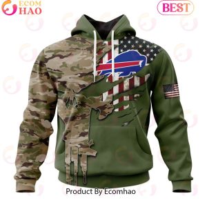 NFL Buffalo Bills Special Camo Design For Veterans Day 3D Hoodie
