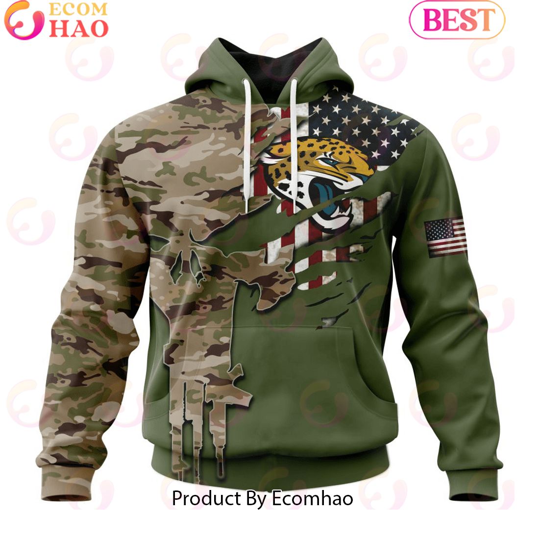 NFL Miami Dolphins Special Camo Design For Veterans Day 3D Hoodie