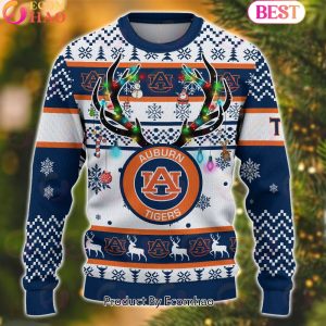 NCAA Auburn Tigers Reindeer Light Ugly Christmas Sweater