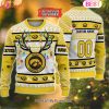 NCAA Pittsburgh Panthers Reindeer Light Ugly Christmas Sweater