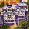NCAA Miami Hurricanes Reindeer Light Ugly Christmas Sweater NCAA Miami Hurricanes Reindeer Light Ugly Christmas Sweater