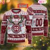 NCAA Michigan Wolverines Reindeer Light Ugly Christmas Sweater NCAA Michigan Wolverines Reindeer Light Ugly Christmas Sweater