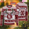 NCAA Ohio State Buckeyes Reindeer Light Ugly Christmas Sweater