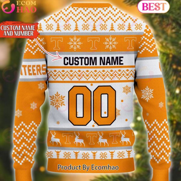 NCAA Tennessee Volunteers Reindeer Light Ugly Christmas Sweater