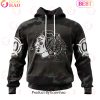 Personalized NHL Columbus Blue Jackets Special Black Camo Design For Veterans Day 3D Hoodie