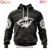 Personalized NHL Los Angeles Kings Special Black Camo Design For Veterans Day 3D Hoodie