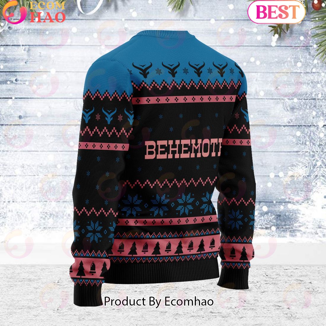 Hunting Club Behemoth Monster Hunter Ugly Sweater Ugly Sweater For Men and Women