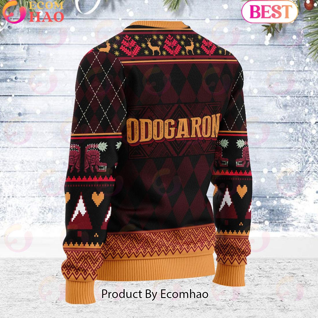 Odogaron Monster Hunter Video Game Unisex Ugly Christmas Sweater For Men and Women