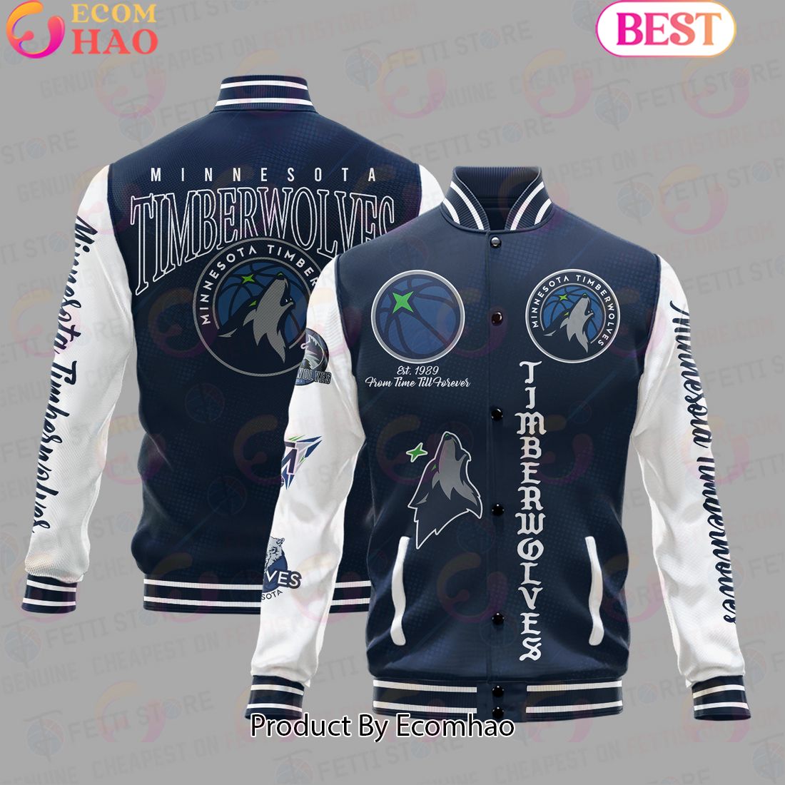 NBA Minnesota Timberwolves National Basketball Association Varsity Jacket