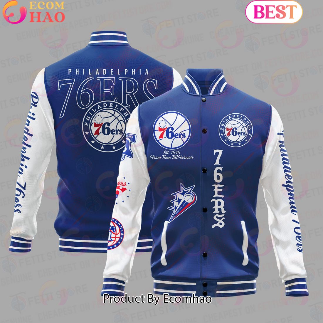 NBA Philadelphia 76ers National Basketball Association Varsity Jacket