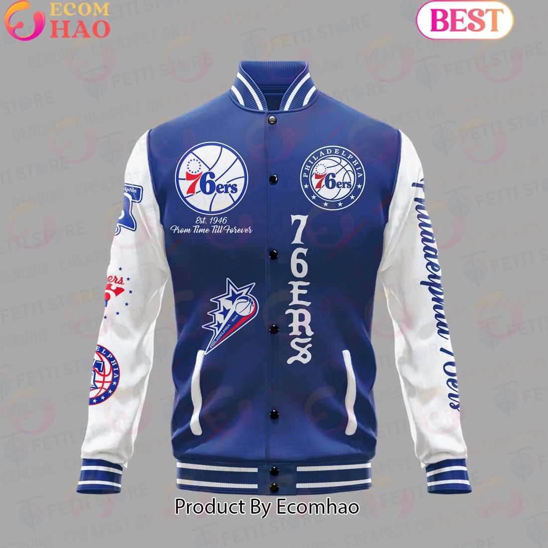 NBA Philadelphia 76ers National Basketball Association Varsity Jacket