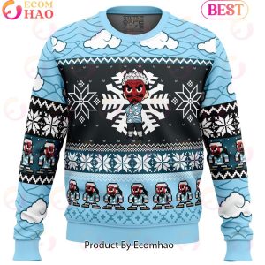 Chibi Christmas Urokodaki Sakonji Demon Slayer Ugly Christmas Sweater