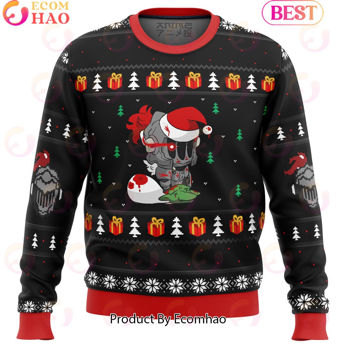 Chibi Christmas Tanjiro Kamado Demon Slayer Ugly Christmas Sweater