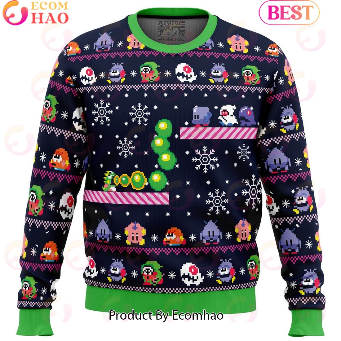 Chibi Christmas Inosuke Hashibira Demon Slayer Ugly Christmas Sweater