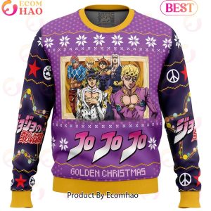Golden Christmas Jojo’s Bizarre Adventure Ugly Christmas Sweater
