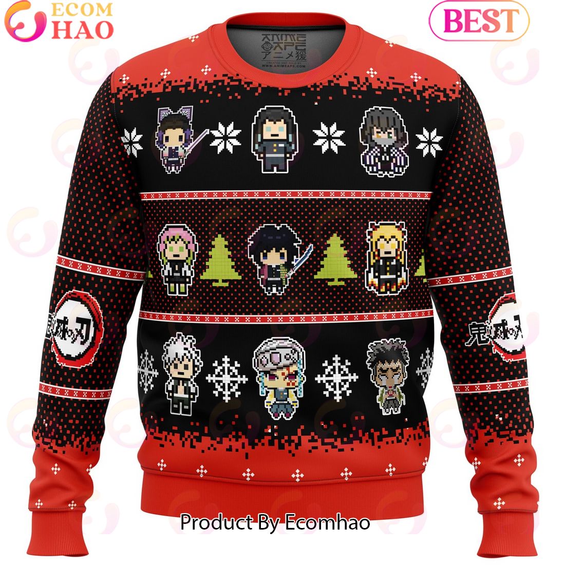 Hashira Demon Slayer Ugly Christmas Sweater