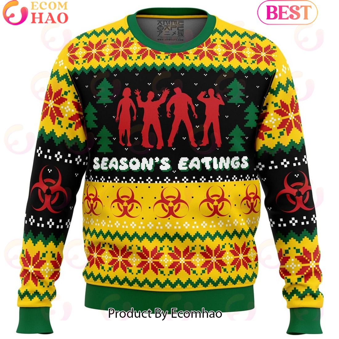 Season’s Eatings Zombie Ugly Christmas Sweater