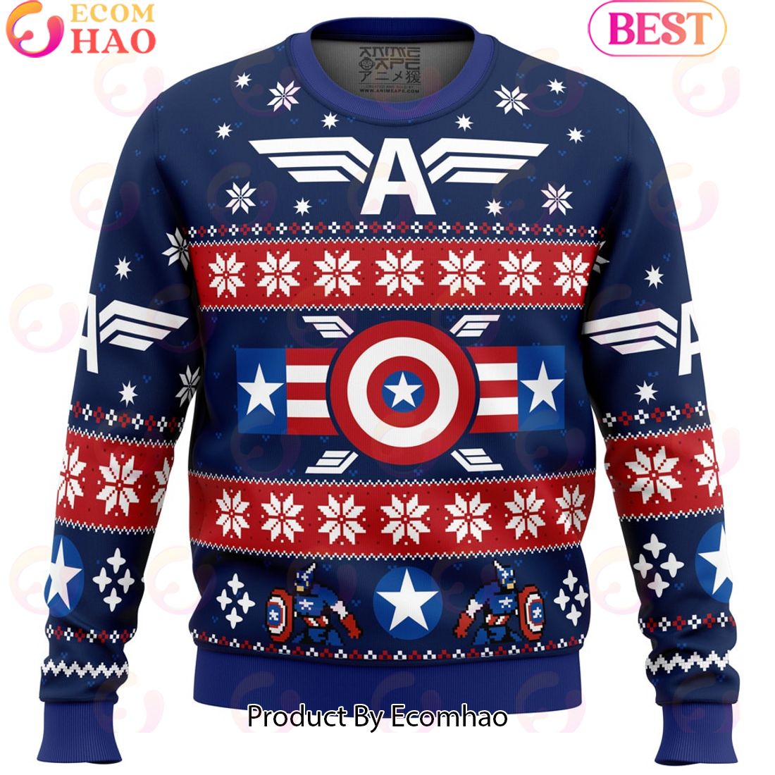 Winter Soldier Captain America Marvel Ugly Christmas Sweater