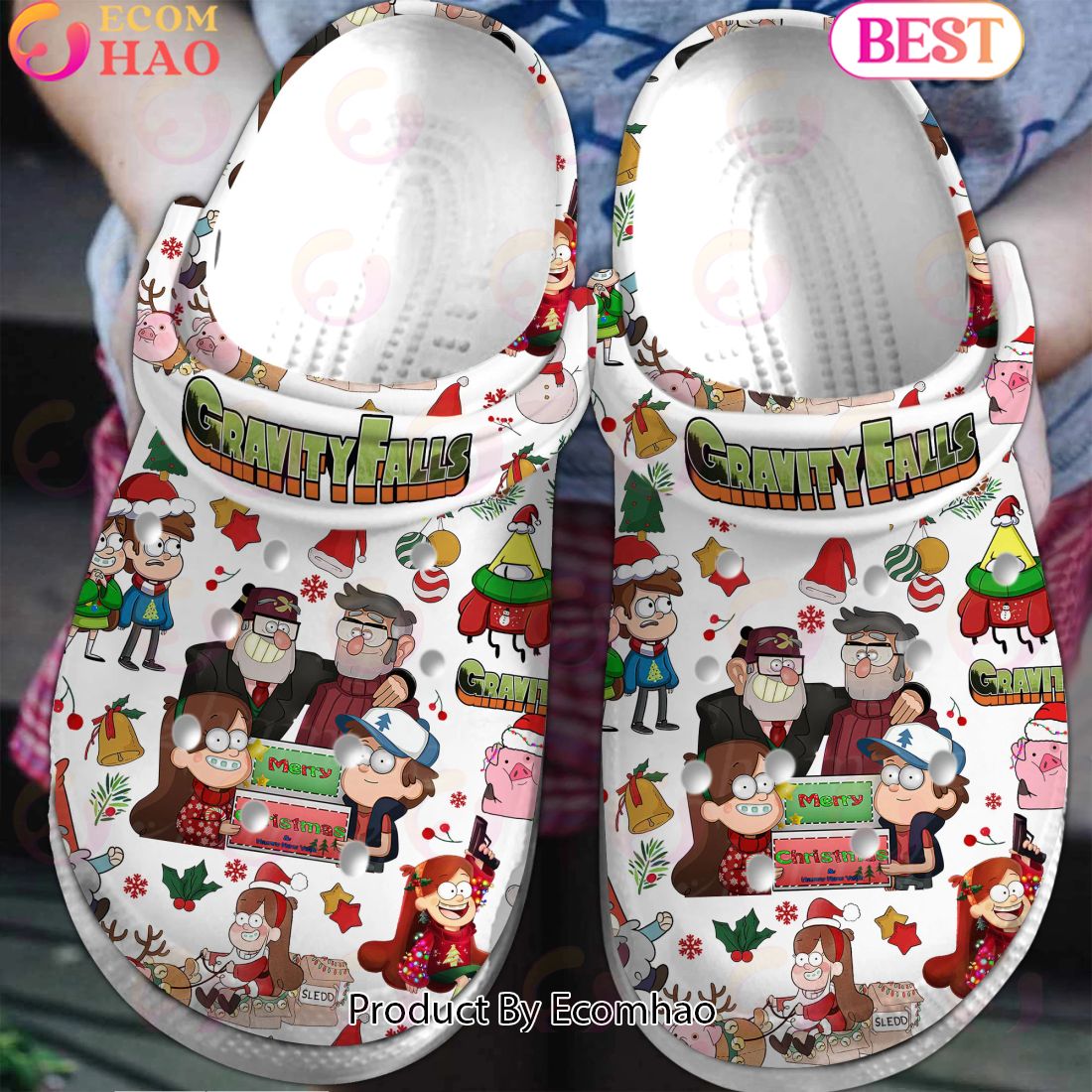 Gravity Falls Merry Christmas Crocs