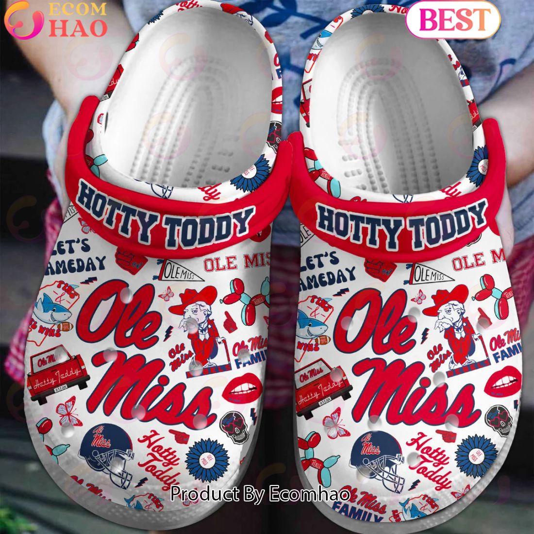 Hotty Toddy Ole Miss Family Rebels Crocs