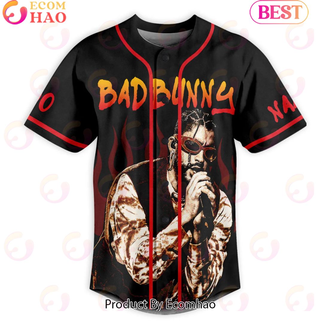 Customize Bad Bunny Yo Hago Lo Que Me Dalagana Baseball Jersey