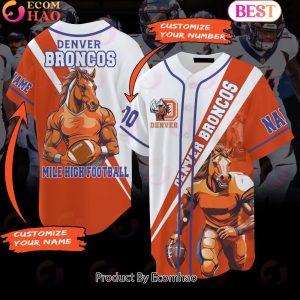 Customize Denver Broncos Mile High Football Baseball Jersey Customize Denver Broncos Mile High Football Baseball Jersey