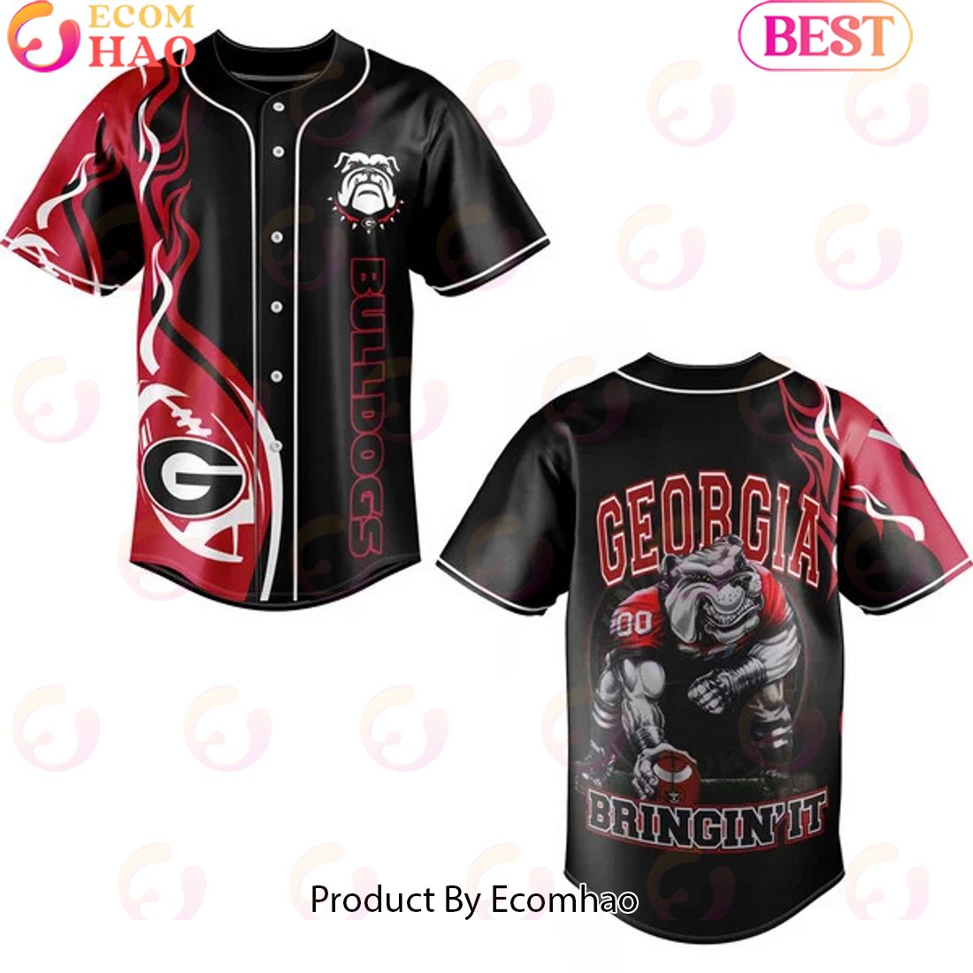 Georgia Bulldogs Bringin’it Baseball Jersey