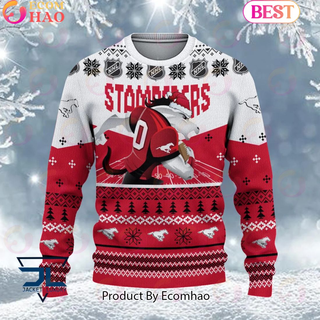 CFL Calgary Stampeders Special Mascot Design Ugly Sweater