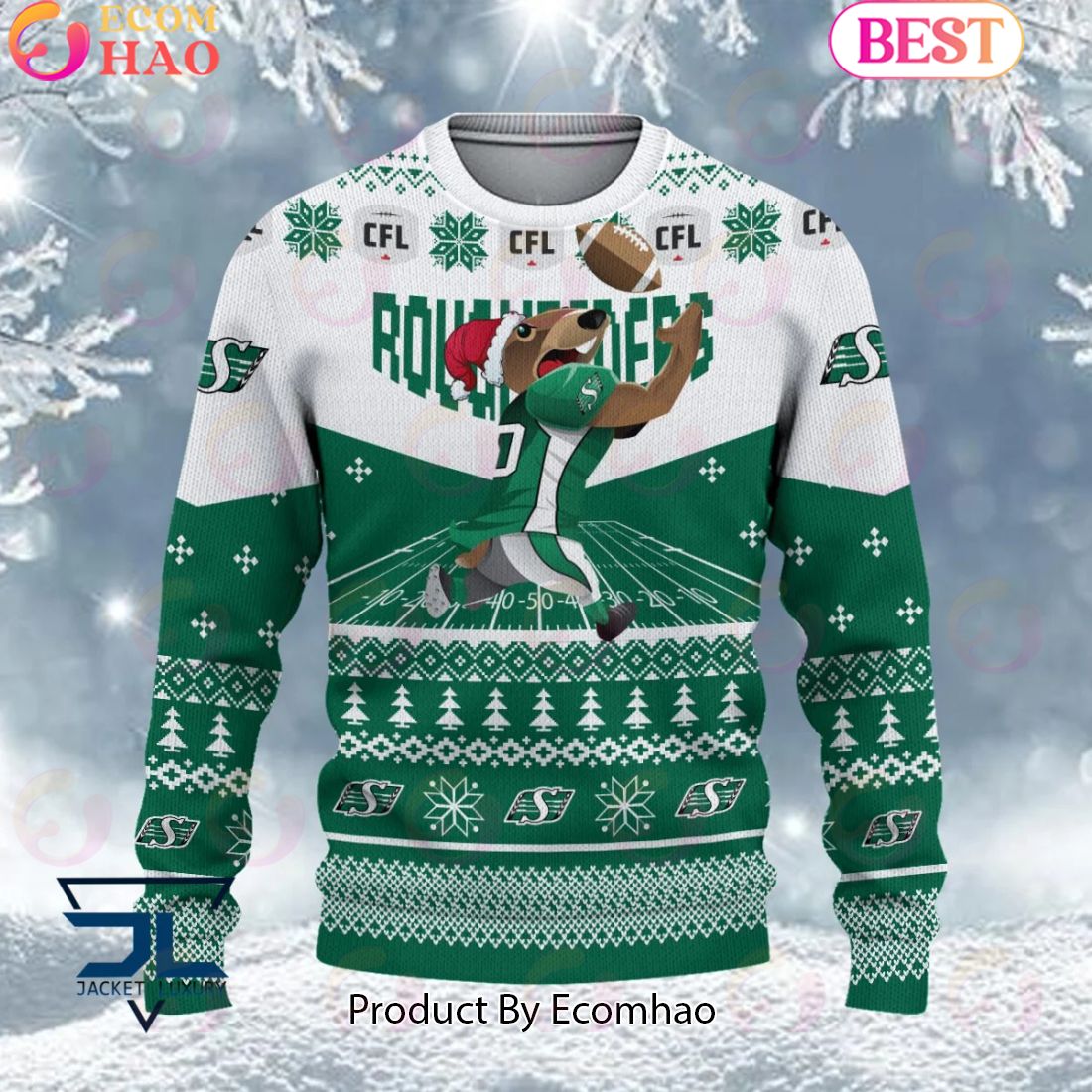 CFL Saskatchewan Roughriders Special Mascot Design Ugly Sweater