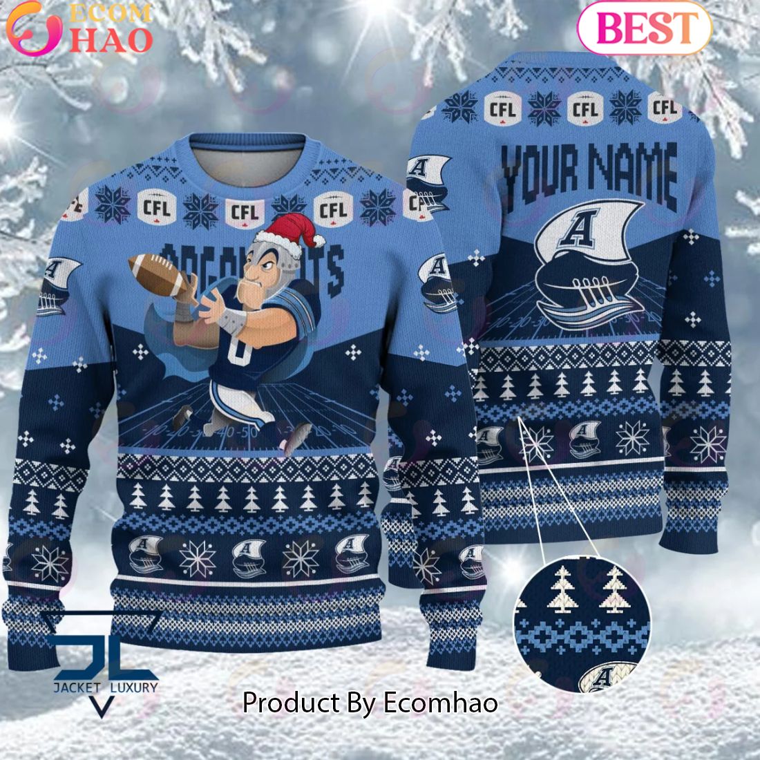 CFL Toronto Argonauts Special Mascot Design Ugly Sweater