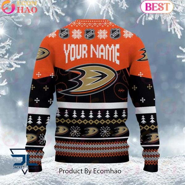 NHL Anaheim Ducks Angry Mascot Design Ugly Sweater