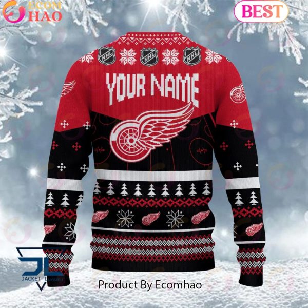 NHL Detroit Red Wings Angry Mascot Design Ugly Sweater