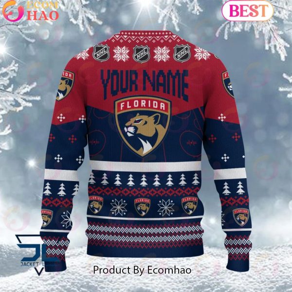 NHL Florida Panthers Angry Mascot Design Ugly Sweater