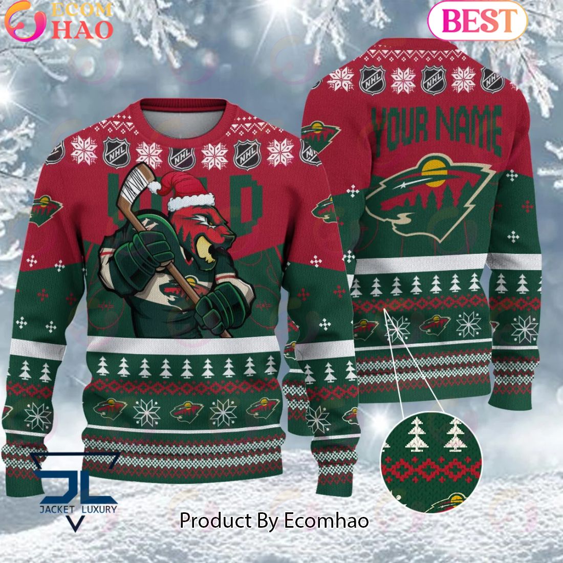 NHL Ottawa Senators Angry Mascot Design Ugly Sweater