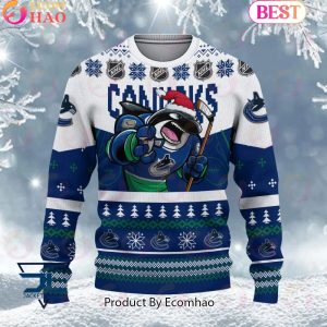 NHL Vancouver Canucks Angry Mascot Design Ugly Sweater
