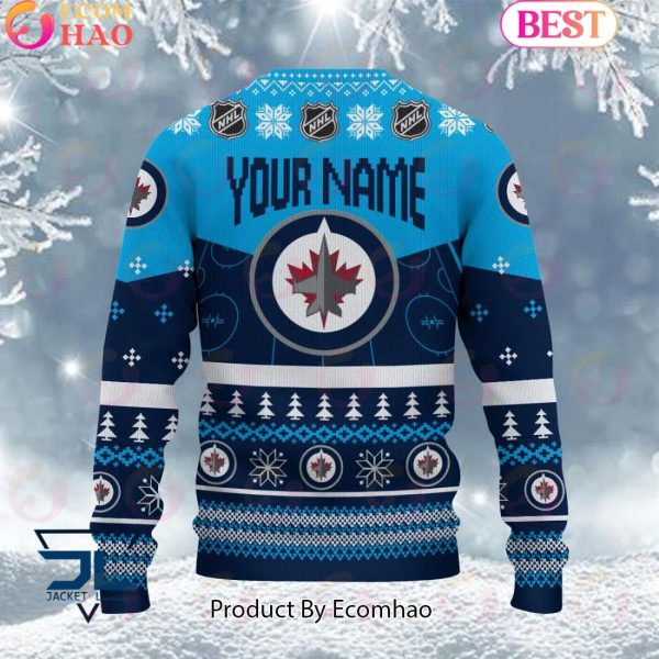 NHL Winnipeg Jets Angry Mascot Design Ugly Sweater