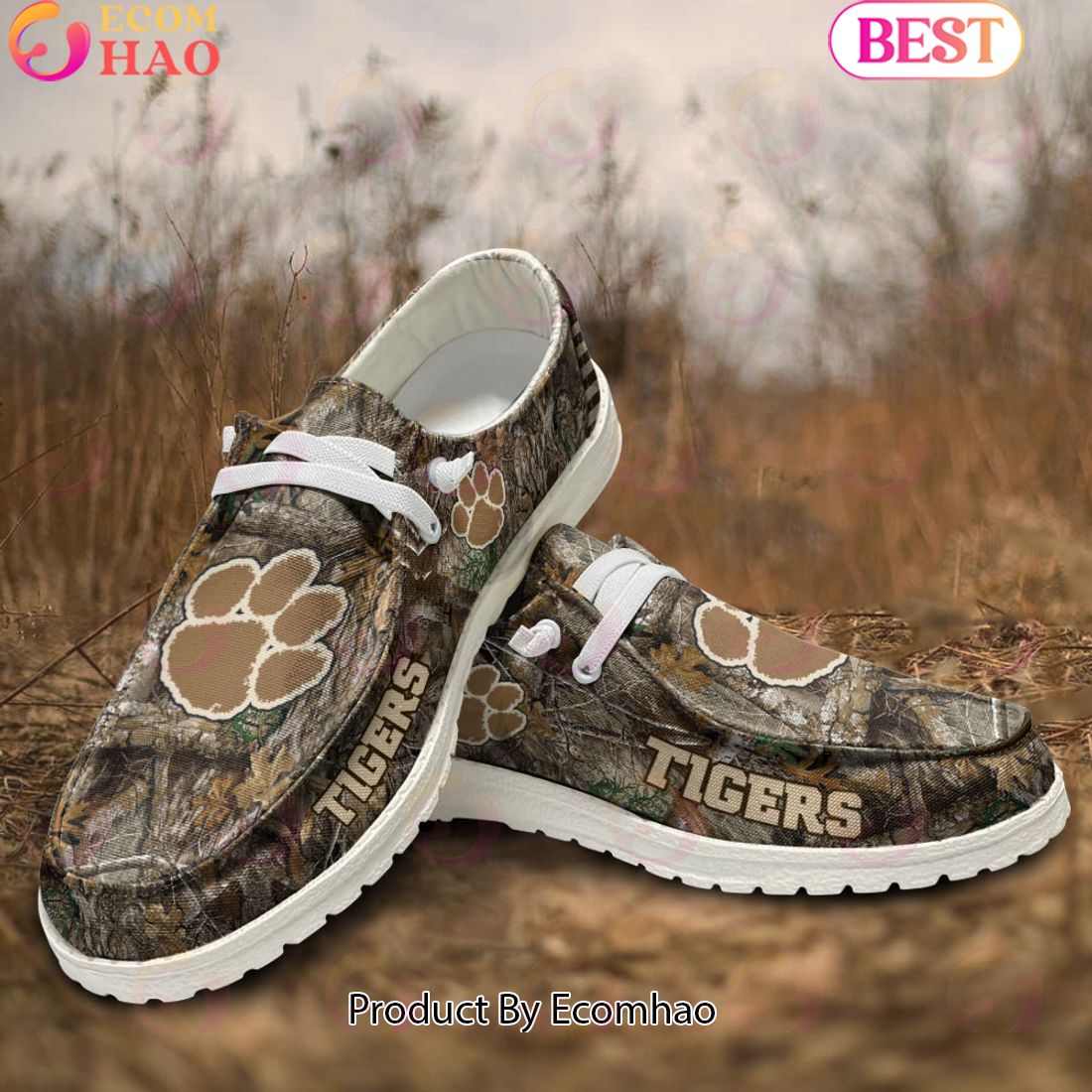 NCAA Clemson Tigers Camo Hunting Hey Dude Shoes Football