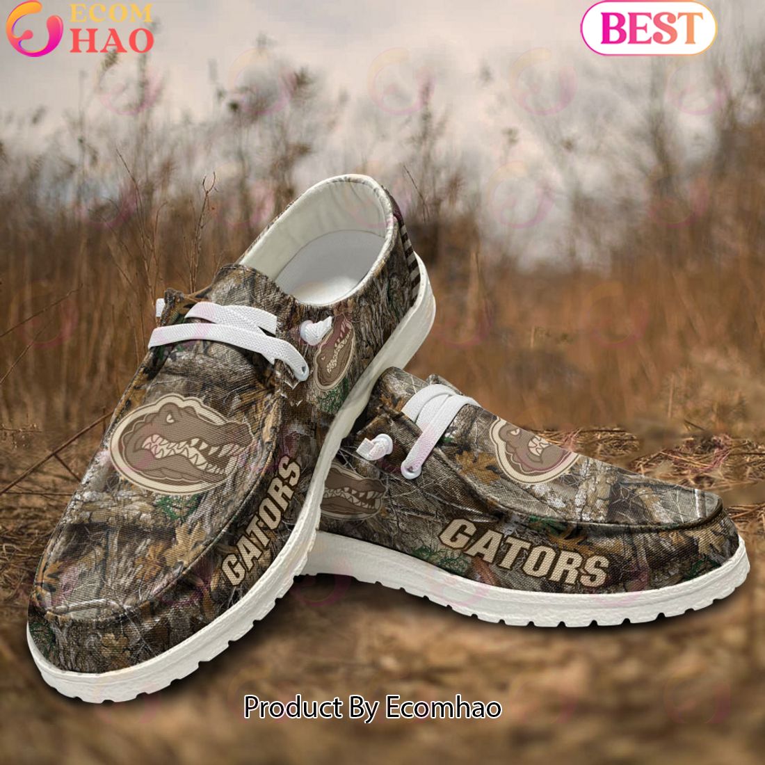 NCAA Florida Gators Camo Hunting Hey Dude Shoes Football