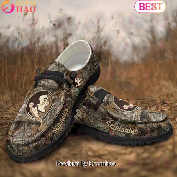 NCAA Florida State Seminoles Camo Hunting Hey Dude Shoes Football