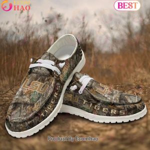NCAA LSU Tigers Camo Hunting Hey Dude Shoes Football