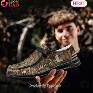 NCAA Miami Hurricanes Camo Hunting Hey Dude Shoes Football